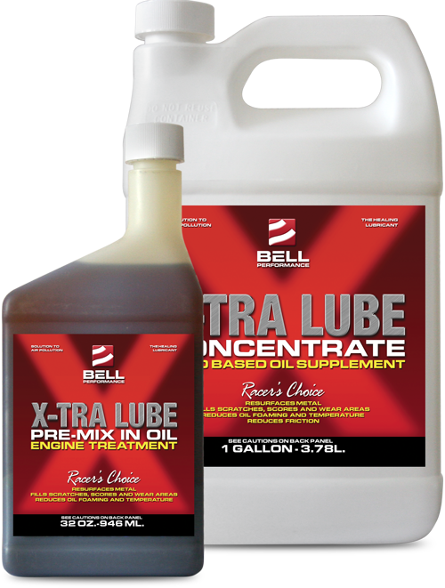 X-tra Lube oil additive quiets a noisy engine.