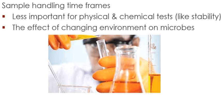 sample handling and time sensitivity